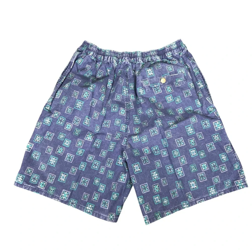 Lot Of 2 NWT LL‎ Bean Mens Y2K Blue Red Shorts Geometric Southwestern Large New